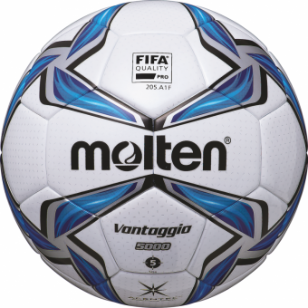 Molten F5V5000 Fußball Wettspielball weiß-blau-silber | 5