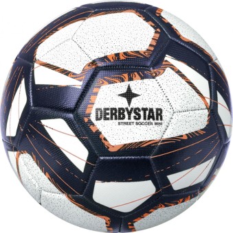 Derbystar Miniball Street Soccer v22 Fußball Mini weiß-blau-orange | 47cm