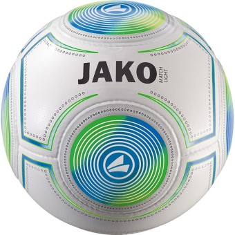 JAKO Lightball Match Fußball Jugendball weiß-JAKO blau-neongrün | 4 (290g)