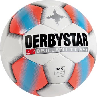 Derbystar Brillant TT Fußball Trainingsball weiß-orange | 5