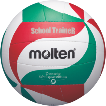 Molten V5M-ST SchoolTraineR Volleyball Trainingsball weiß-grün-rot | 5