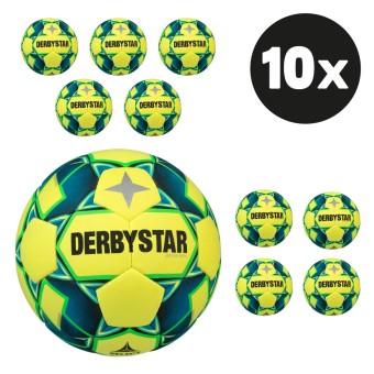 Derbystar Indoor Beta Fußball Hallen-Trainingsball Hartiste 5er Ballpaket gelb-blau | 4
