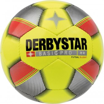 Derbystar Basic Pro S-Light Futsal Fußball Futsalball gelb-rot-silber | 3