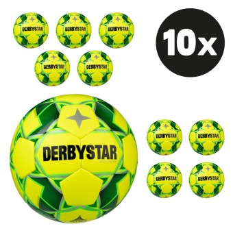Derbystar Soft Pro Futsal Trainingsball Hartiste 10er Ballpaket gelb-grün | 4