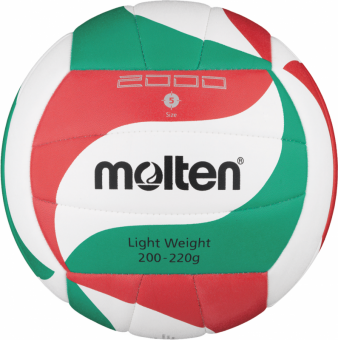 Molten V5M2000-L Volleyball Trainingsball Light weiß-grün-rot | 5