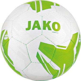 JAKO Lightball Striker 2.0 MS Fußball Jugendball weiß-neongrün | 4 (290g)