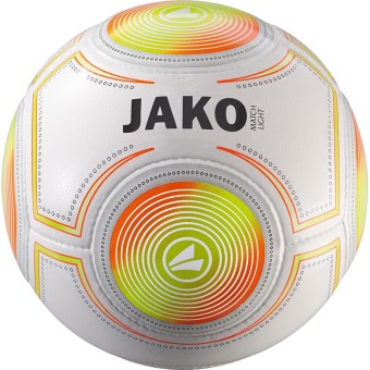 JAKO Lightball Match Fußball Jugendball weiß-neonorange-neongelb | 5 (350g)