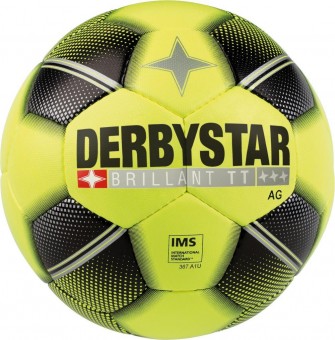 Derbystar Brillant TT AG Fußball Trainingsball weiß-gelb-petrol | 5