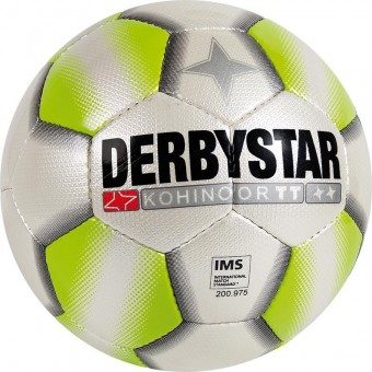 Derbystar Kohinoor TT Fußball Trainingsball weiß-lime | 5