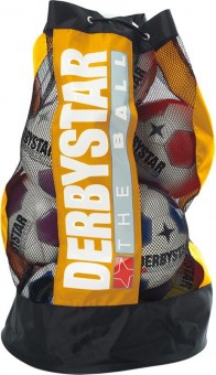 Derbystar Ballsack 10 Bälle mit Ballpumpenfach gelb | Für 10 Bälle