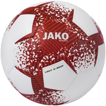 JAKO Lightball Performance Fußball Jugendball weiß-weinrot-neonorange | 5 (350g)