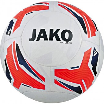 JAKO Trainingsball Match 2.0 Fußball Trainingsball weiß-flame-navy | 5