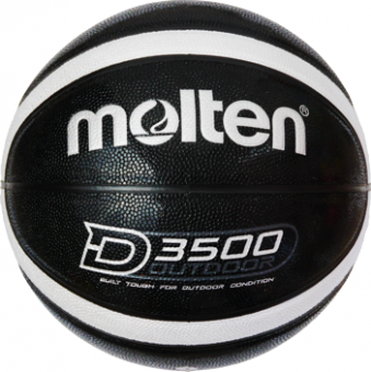 Molten B6D3500-KS Basketball Outdoor Streetball schwarz-silber (shiny optic) | 6