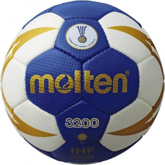 Molten H1X3200-BW Handball Trainingsball blau-weiß-gold | 1