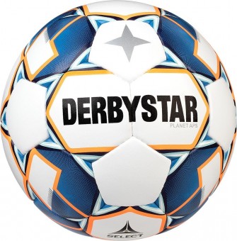 Derbystar Planet APS Fußball Wettspielball weiß-blau-orange | 5