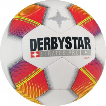 Derbystar Stratos Pro S-Light Fußball Jugendball weiß-rot-gelb | 4