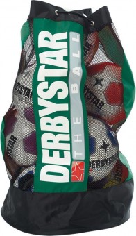 Derbystar Ballsack 10 Bälle mit Ballpumpenfach grün | Für 10 Bälle