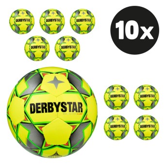 Derbystar Basic Pro S-Light Futsal Jugendball Hartiste 10er Ballpaket gelb-grün-rot | 3