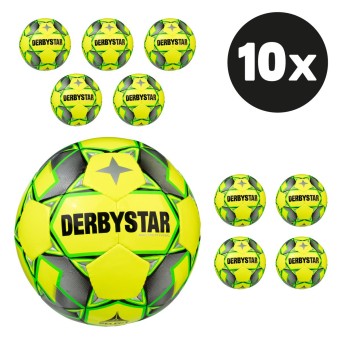 Derbystar Basic Pro TT Futsal Trainingsball Hartiste 10er Ballpaket gelb-grün-grau | 4