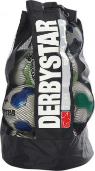Derbystar Ballsack 10 Bälle mit Ballpumpenfach schwarz | Für 10 Bälle