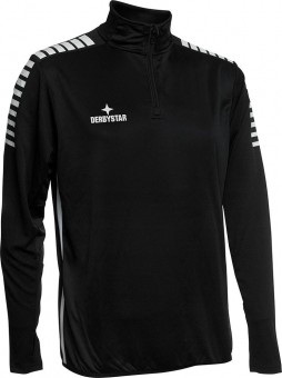 Derbystar Primo Trainingstop Pullover Zip Sweater schwarz-weiß | S