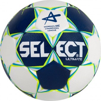 Select Ultimate CL Women Handball Spielball blau-weiß-neongelb | 2