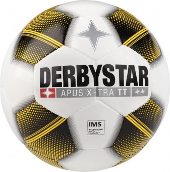 Derbystar Apus X-Tra TT Fußball Trainingsball weiß-gelb-schwarz | 5