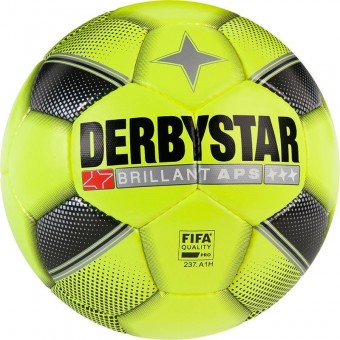 Derbystar Brillant APS Fußball Spielball gelb-schwarz-silber | 5