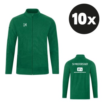 JAKO Fleecejacke (10 Stück) Teampaket mit Textildruck grün-sportgrün | Freie Größenwahl (128 - 4XL)