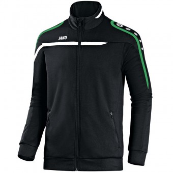 JAKO Trainingsjacke Performance Polyesterjacke schwarz-weiß-sportgrün | XL