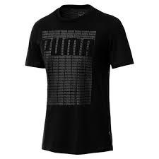 Puma Wording Tee T-Shirt Cotton Black | L