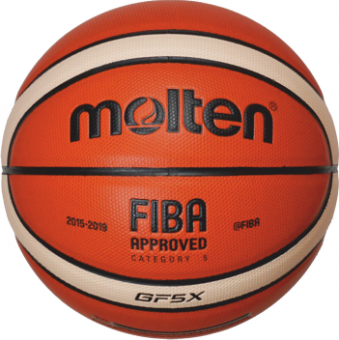 Molten BGF5X-X  Basketball Wettsspielball orange-ivory | 5