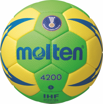 Molten H1X4200-GY Handball Wettspielball grün-gelb-blau | 1
