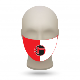 Teampaket Gesichtsmaske mit Vereinslogo 20 Stück rot-weiß | 20 Stk