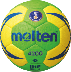 Molten H3X4200-GY Handball Spielball grün-gelb-blau | 3