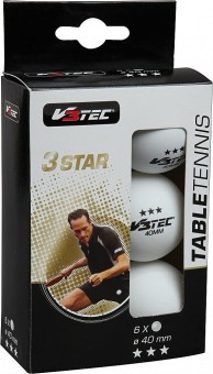 V3Tec 3 Sterne Tischtennisball weiß | 40mm
