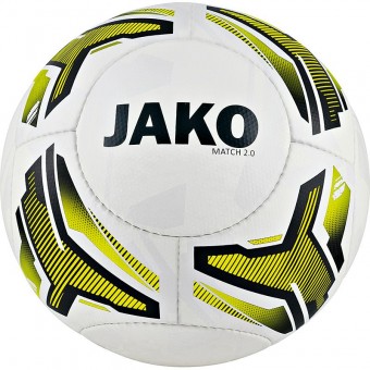 JAKO Lightball Match 2.0 Fußball Jugendball weiß-neongelb-schwarz | 3 (290g)