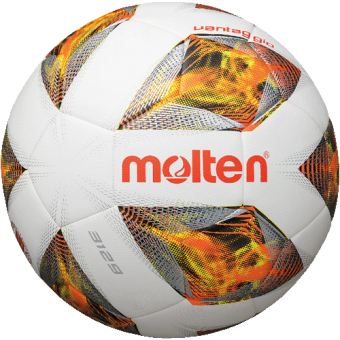 Molten F4A3129-O Fußball Jugendball weiß-orange-silber | 4 (290g)