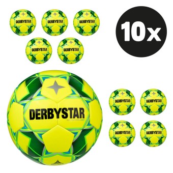 Derbystar Soft Pro Light Futsal Jugendball Hartiste 10er Ballpaket gelb-grün-blau | 4