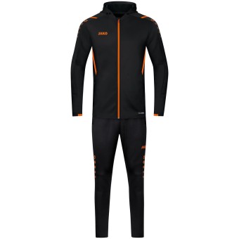 JAKO Trainingsanzug Challenge mit Kapuze schwarz-neonorange | XL