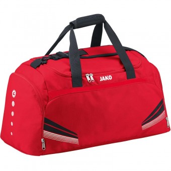 JAKO Sporttasche Pro mit Seitlichen Nassfächern rot-schwarz-weiß | 2 (Junior)