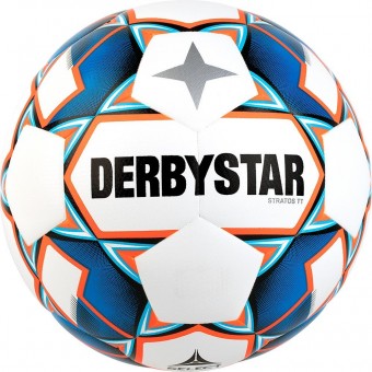 Derbystar Stratos TT Fußball Trainingsball weiß-blau-orange | 5