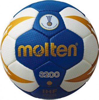 Molten H3X3200-BW Handball Trainingsball blau-weiß-gold | 3