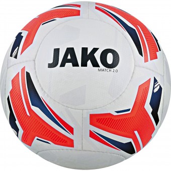 JAKO Spielball Match 2.0 Fußball Wettspielball weiß-flame-navy | 5