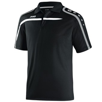 JAKO Polo Performance Poloshirt schwarz-weiß-grau | S