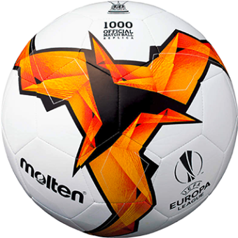 Molten F5U1000-K19 Fußball Replika Europa League 18/19 Knock-Out Stage weiß-orange-schwarz | 5