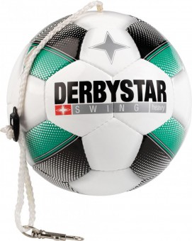Derbystar Swing Heavy Fußball Trainingsball weiß-schwarz-türkis | 5