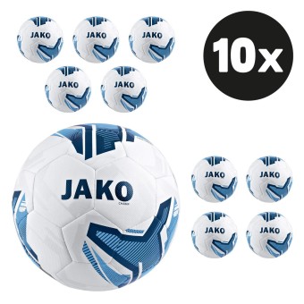 JAKO Trainingsball Champ Fußball Hartiste 10er Ballpaket weiß-skyblau-navy | 5