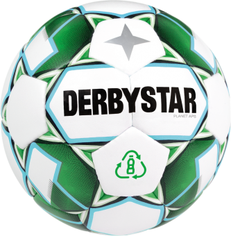 Derbystar Planet APS v21 Fußball Wettspielball nachhaltig weiß-schwarz-grün | 5
