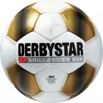 Derbystar Brillant TT Fußball Trainingsball weiß-gold | 5
